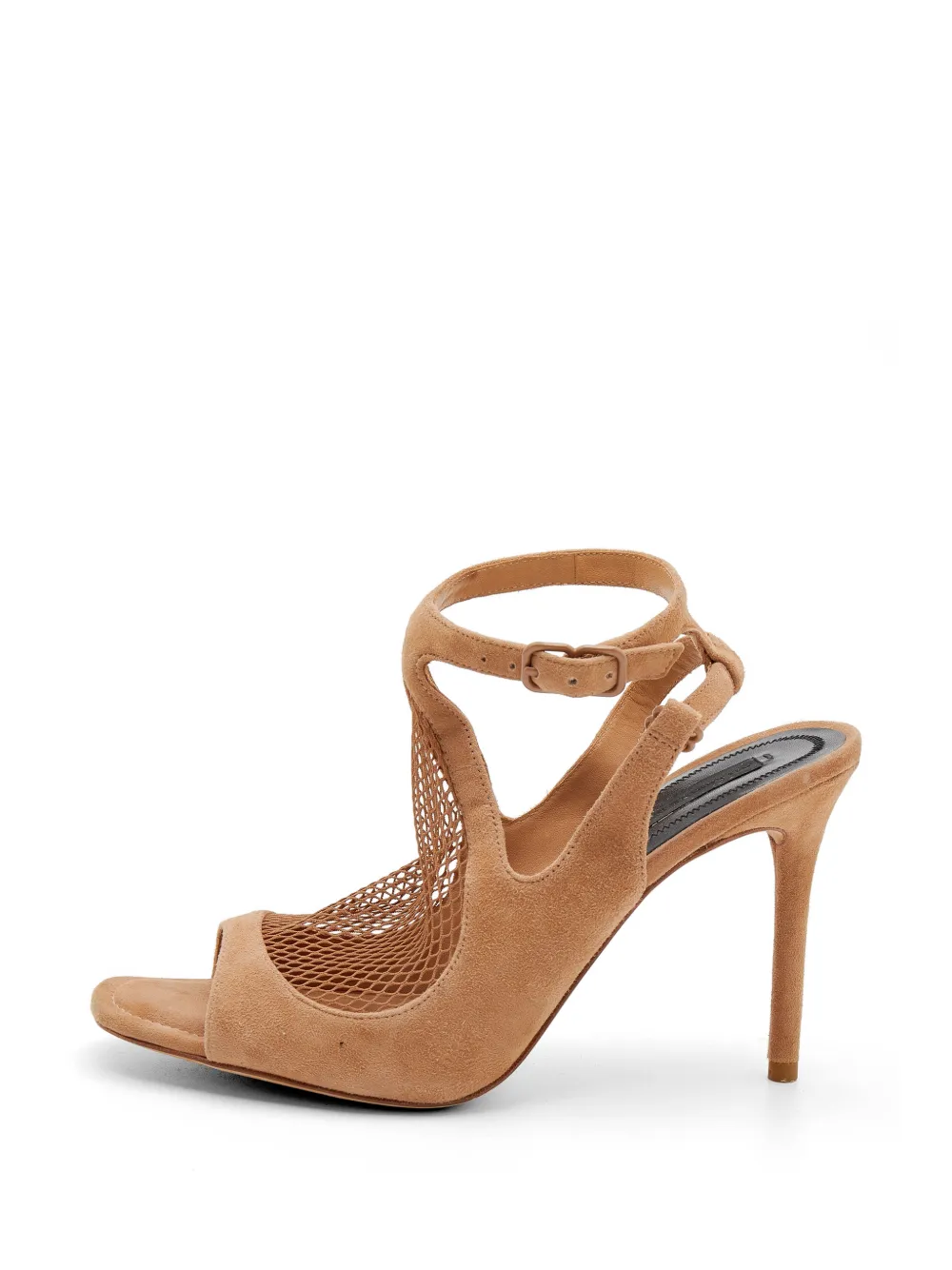 Alexander Wang Piper fishnet heeled sandals - Toni neutri