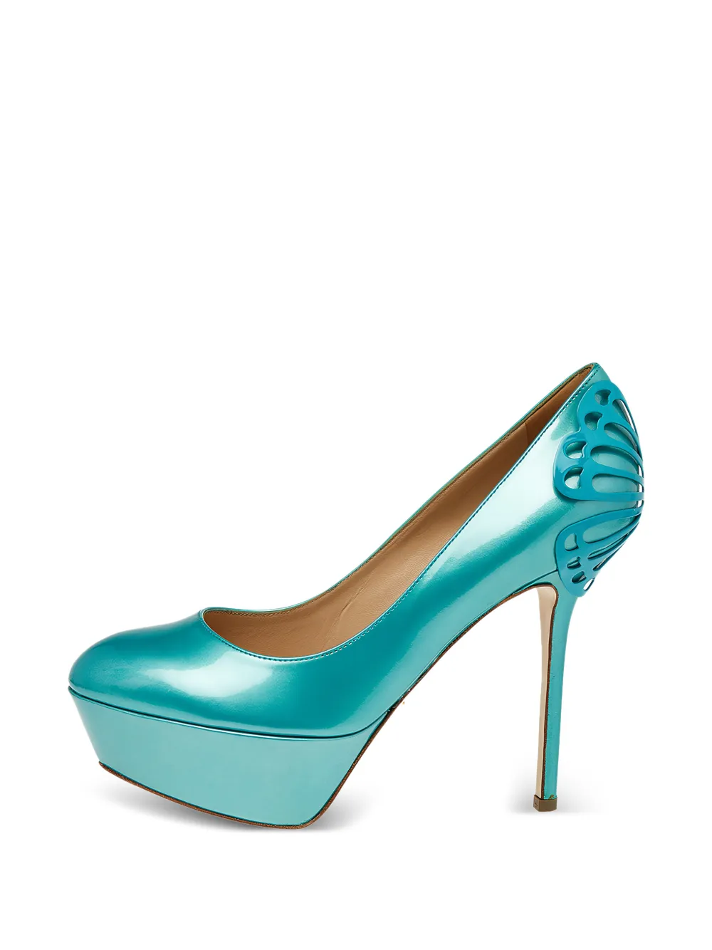 Sergio Rossi Vintage butterfly-plaque platform pumps - Grün