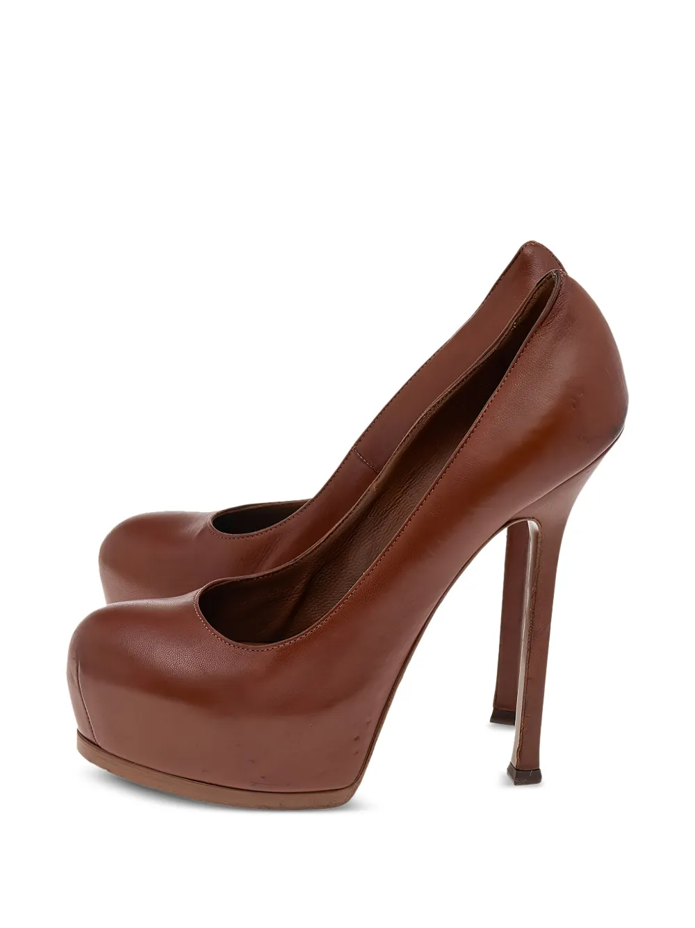 Saint Laurent Pre-Owned Tribtoo platform pumps - Braun
