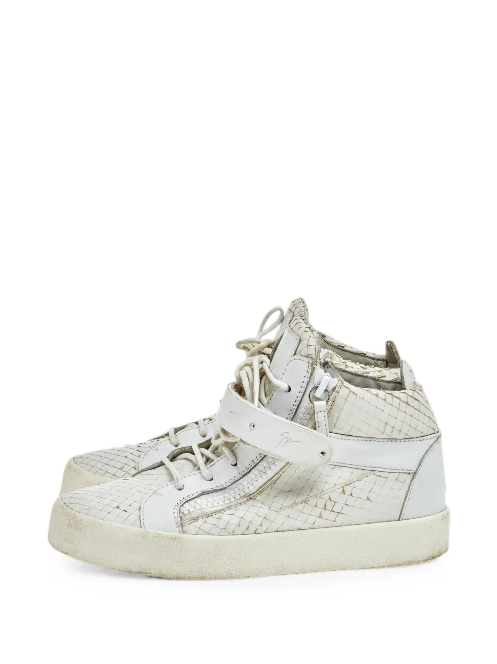 Giuseppe Zanotti Vintage Coby python-embossed sneakers - Bianco