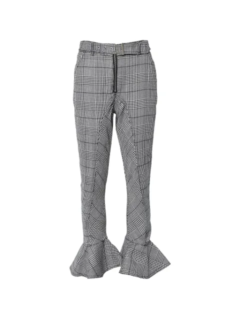 Self-Portrait pantalones con dobladillo de volantes