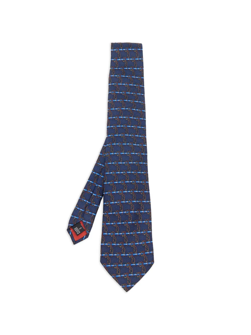 S.T. Dupont printed silk jacquard tie - Blu