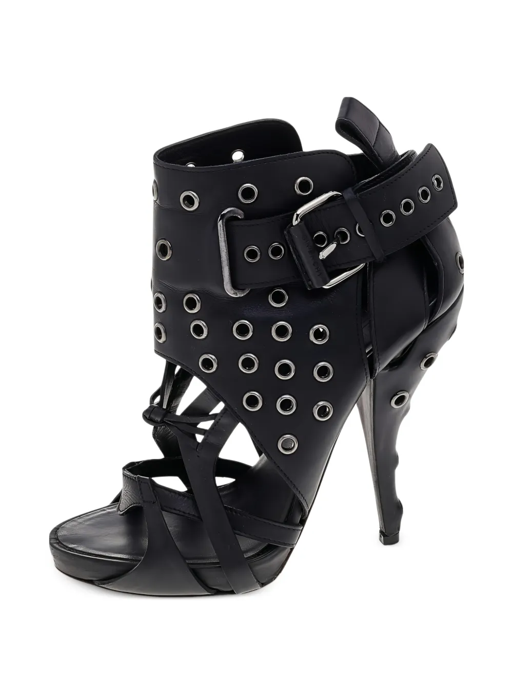 Givenchy Pre-Owned 130mm strappy ankle boots - Nero