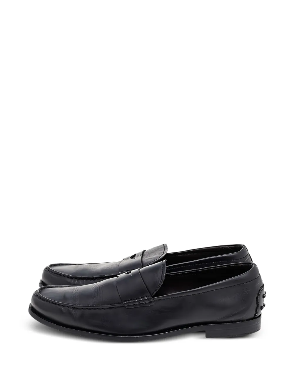 Tod's Vintage penny keeper leather loafers - Schwarz