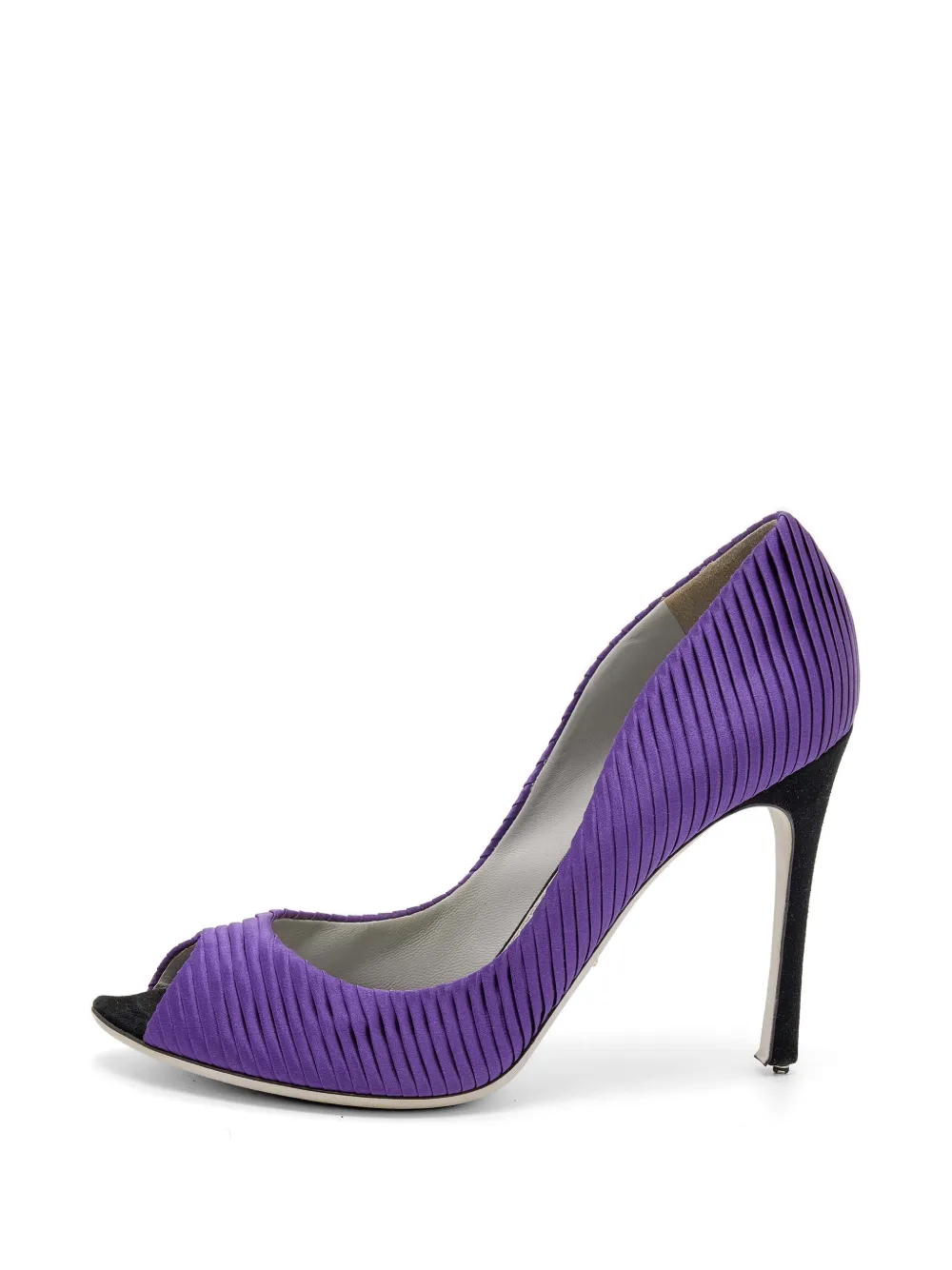 Sergio Rossi pleated peep-toe pumps - Violett