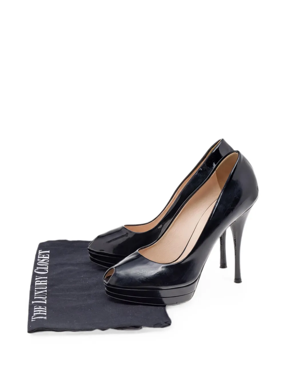 Versace Pre-Owned peep-toe platform pumps - Nero