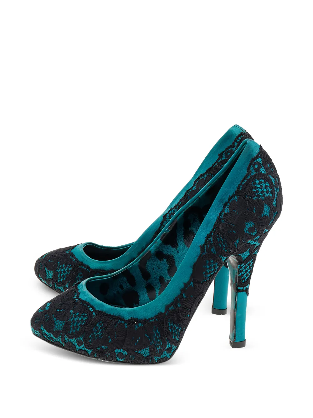 Dolce & Gabbana Pre-Owned lace satin pumps - Verde