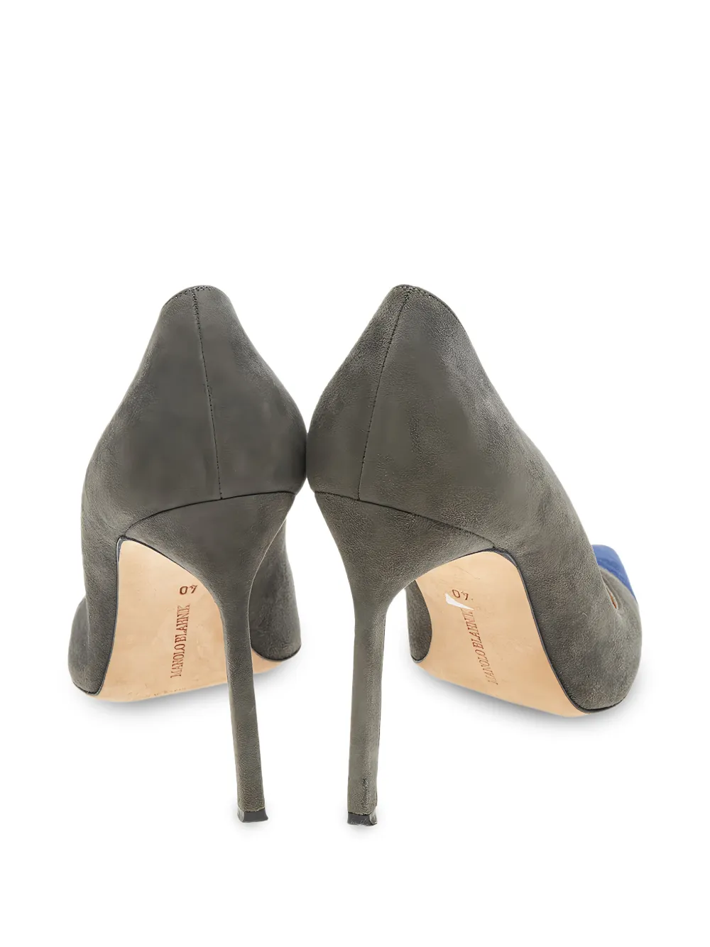 MANOLO BLAHNIK グレー ポインテッドトゥ ミュール Manolo Blahnik ポインテッドトゥ パンプス | グレー | FARFETCH JP
