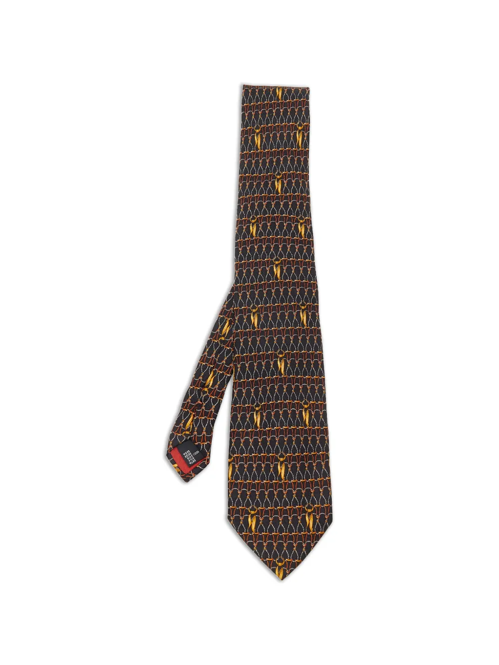 S.T. Dupont printed silk jacquard tie - Nero