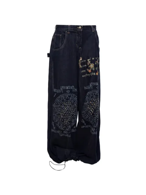 Just Cavalli Vintage printed relaxed-fit jeans