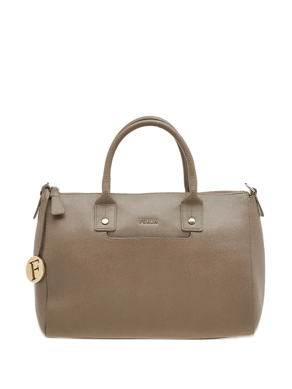 Furla medium Linda logo-charm tote bag - Toni neutri