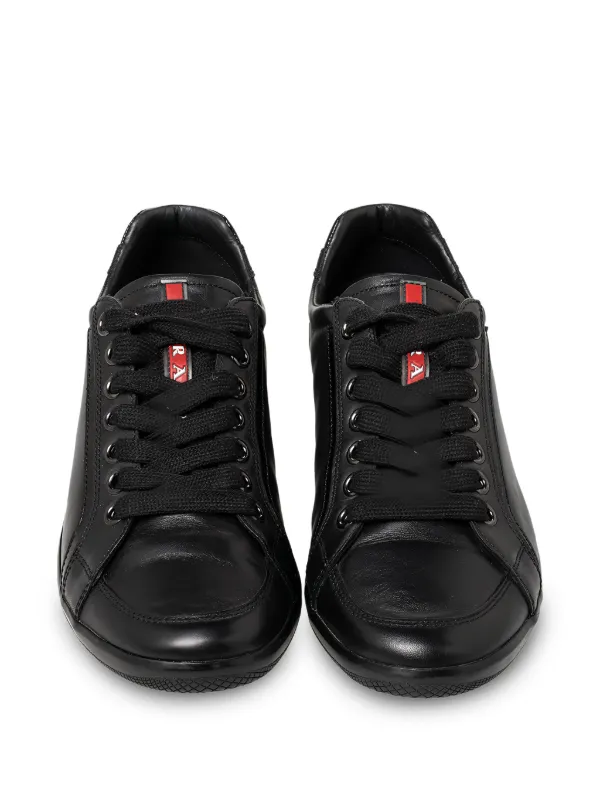 Prada Pre-Owned プラダ スポーツ レザースニーカー | ブラック