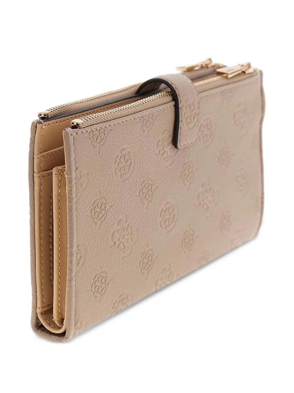 GUESS USA Portemonnee met logo-reliëf Beige