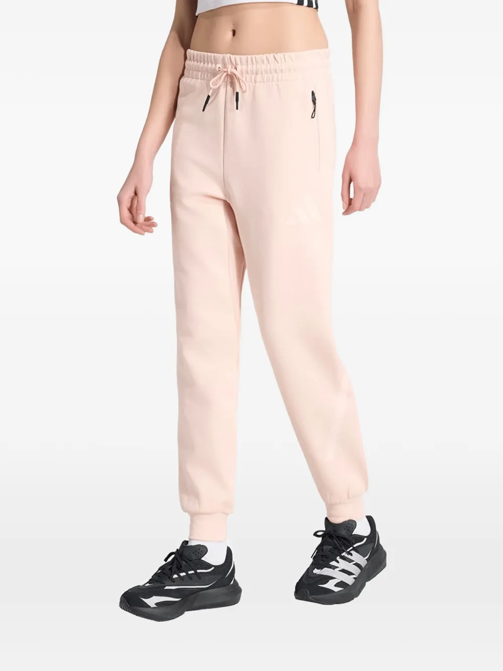 adidas logo-print drawstring-waistband track pants - Rosa