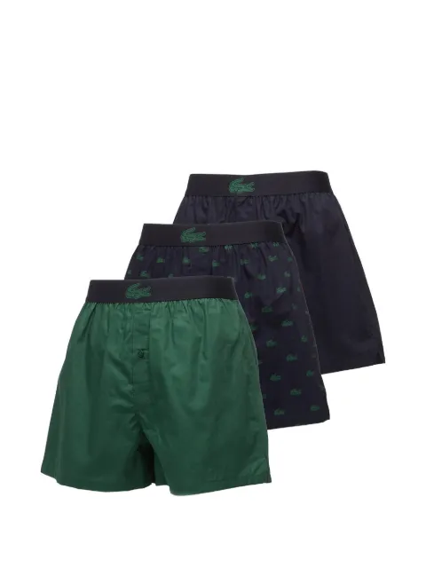 Lacoste logo-patch boxers (set of three)