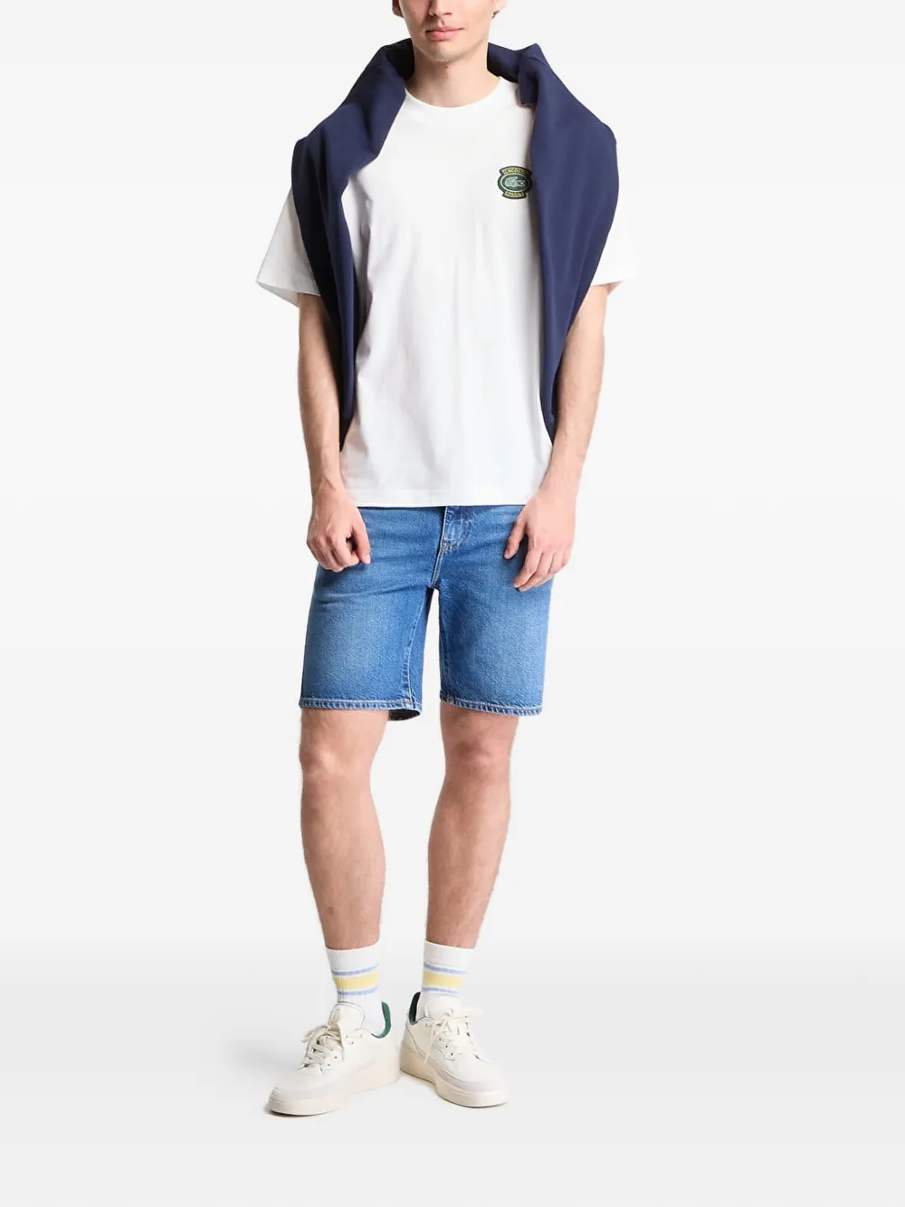 Lacoste T-shirt met logopatch Wit