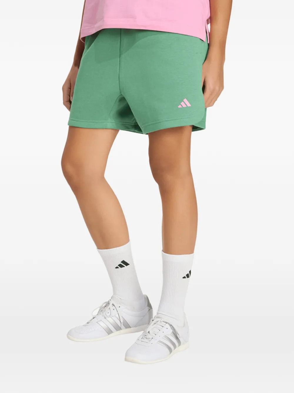 adidas logo-embroidered shorts - Green