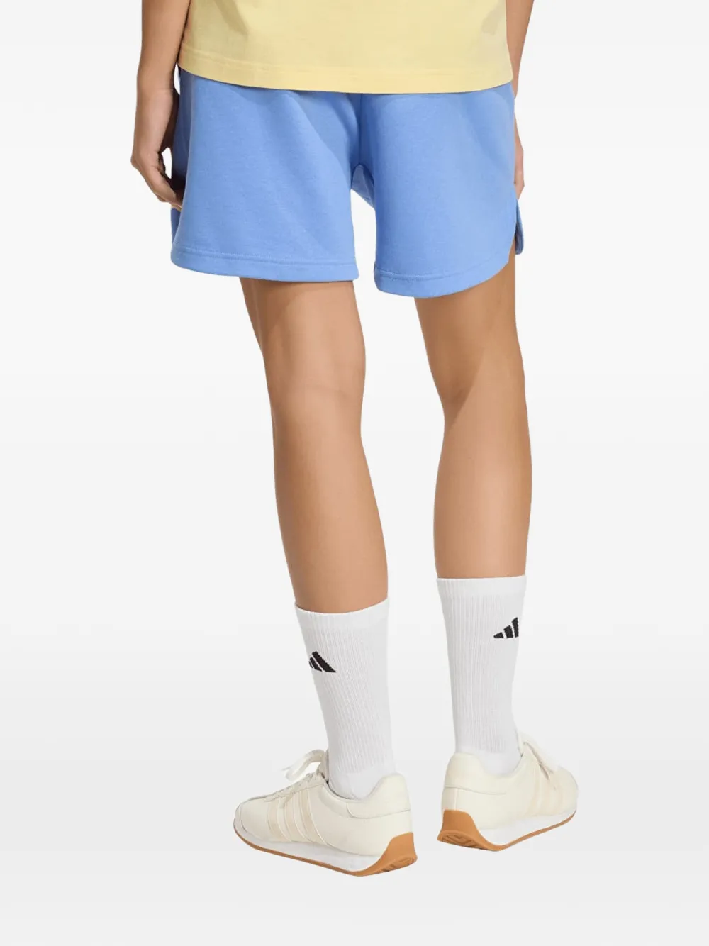 adidas logo-print side-slit shorts Blauw