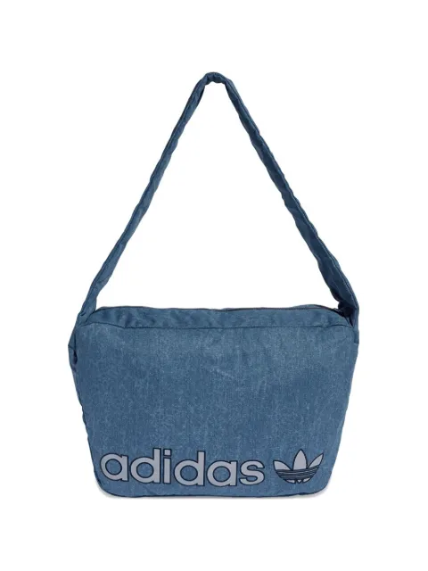 adidas Shopper Washed Effect logo-print shoulder bag