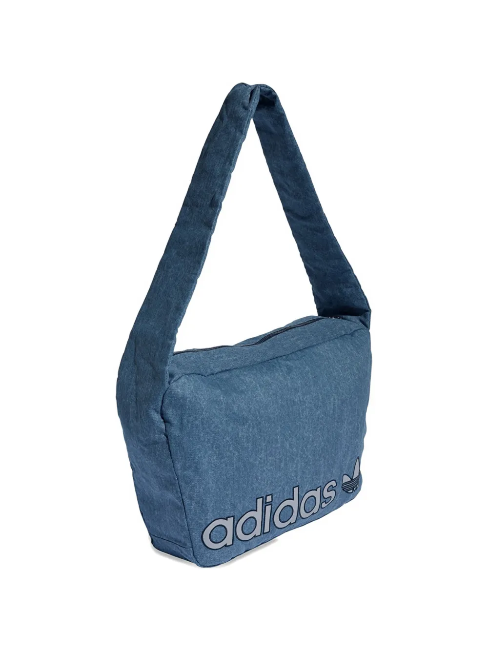 adidas Shopper schoudertas met gewassen effect en logoprint Blauw