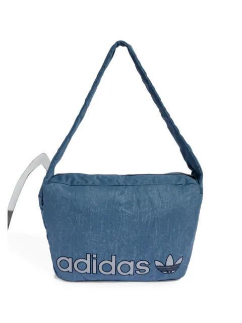 adidas Shopper Washed Effect logo-print shoulder bag