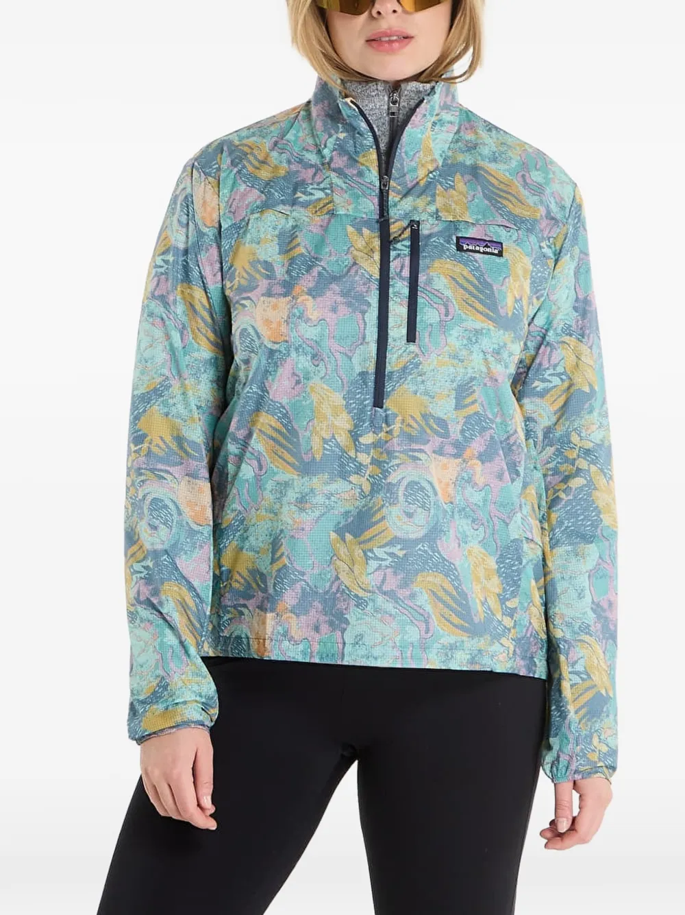 Patagonia abstract-print quarter-zip sweatshirt - Blu