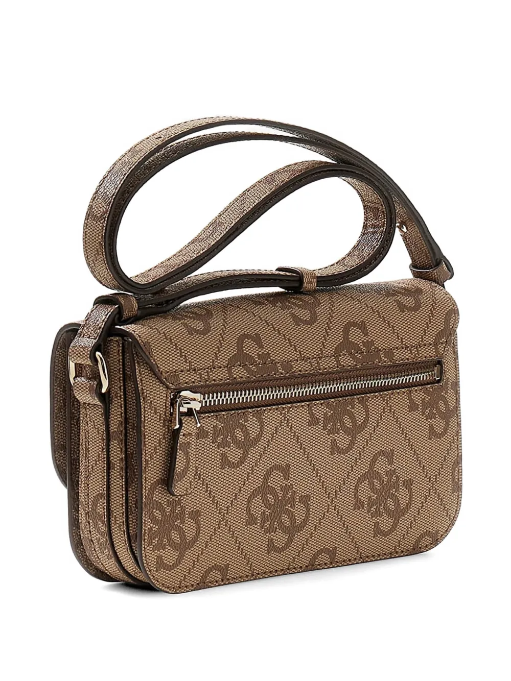 GUESS USA Janie schoudertas met monogram-patroon Bruin