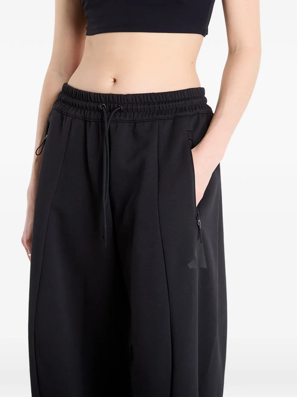 adidas Trainingsbroek met trekkoordtaille en vlakken Zwart