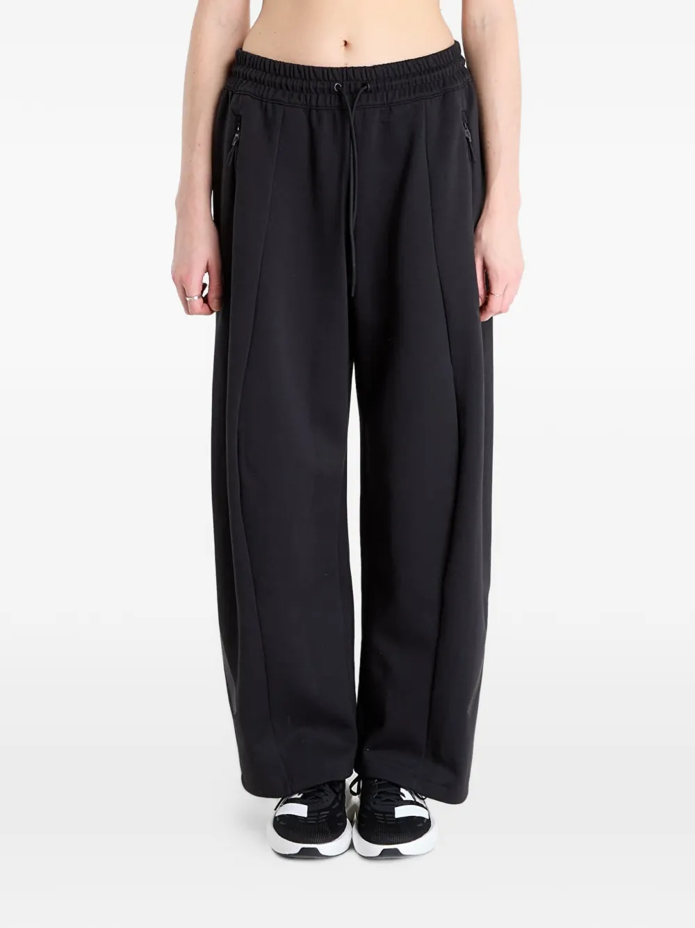 adidas drawstring-waist panelled track pants - Schwarz
