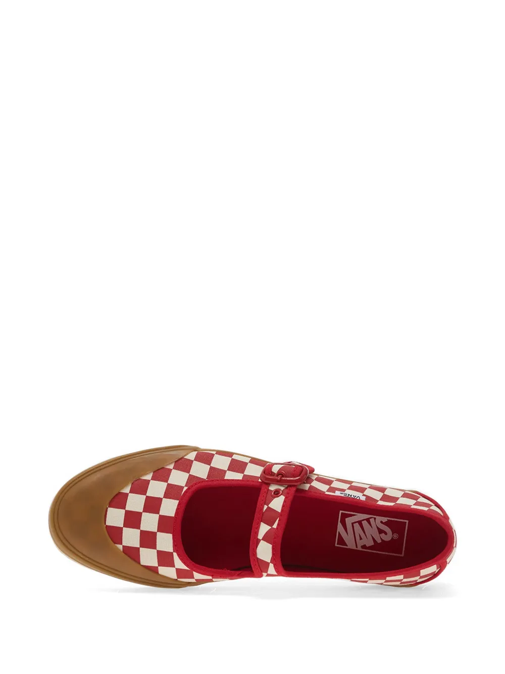 Vans Espadrilles met geruite print en gesp Rood