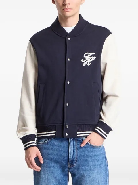 Tommy Hilfiger logo-embroidered colour-block bomber jacket 