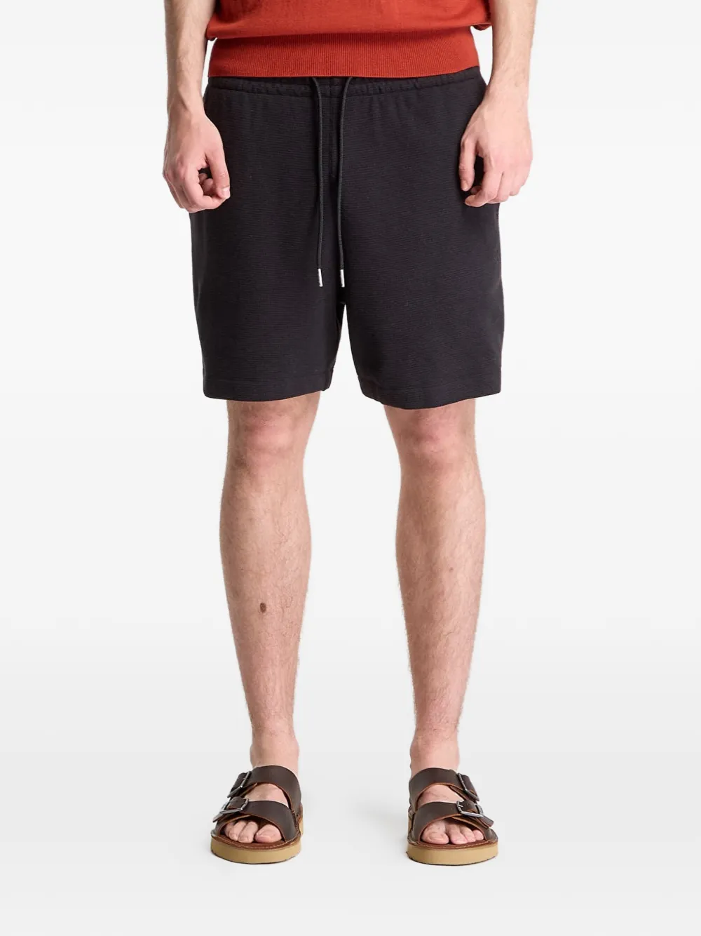 Calvin Klein drawstring waffle-knit shorts - Nero