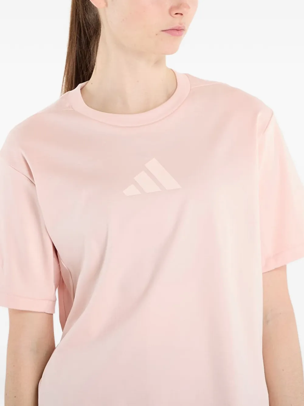 adidas T-shirt met logoprint Roze