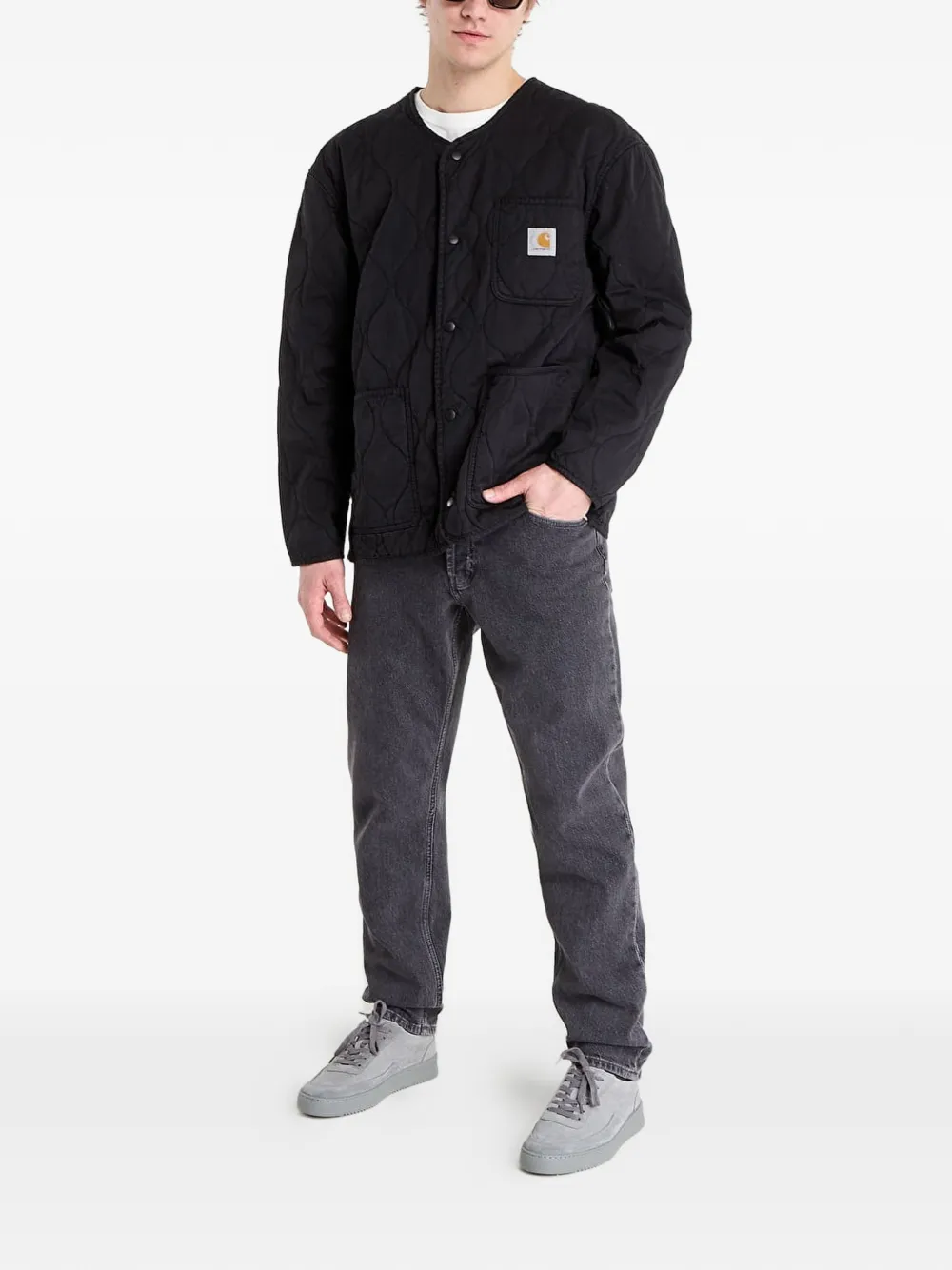 Carhartt WIP Skyton Liner gewatteerd jack Zwart
