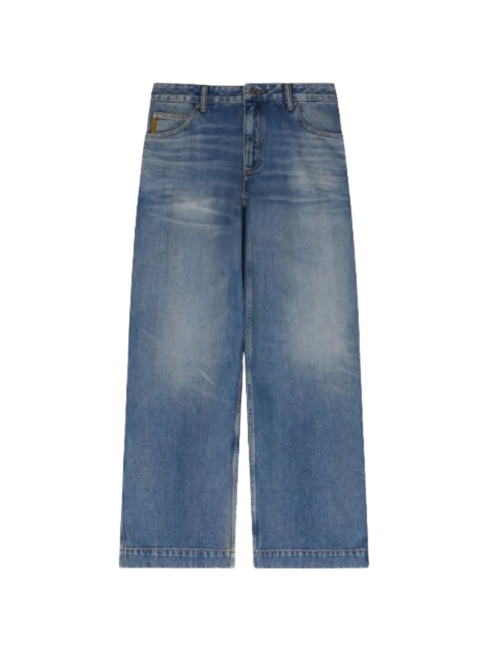 Emporio Armani J90 loose-fit faded straight-leg jeans - Blu