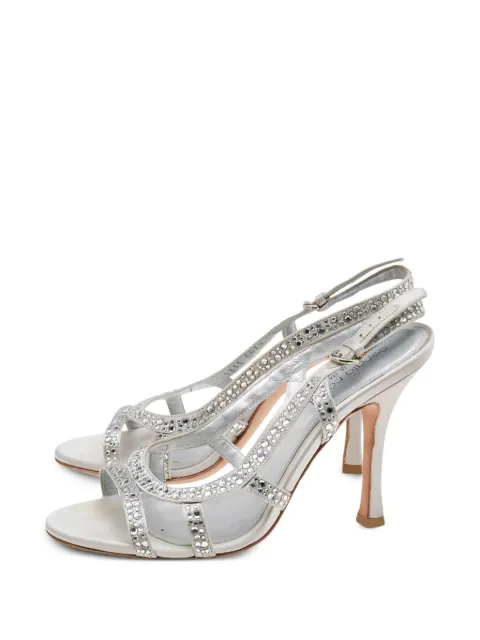 Sergio Rossi Vintage sandalias con detalles de cristal y tira trasera