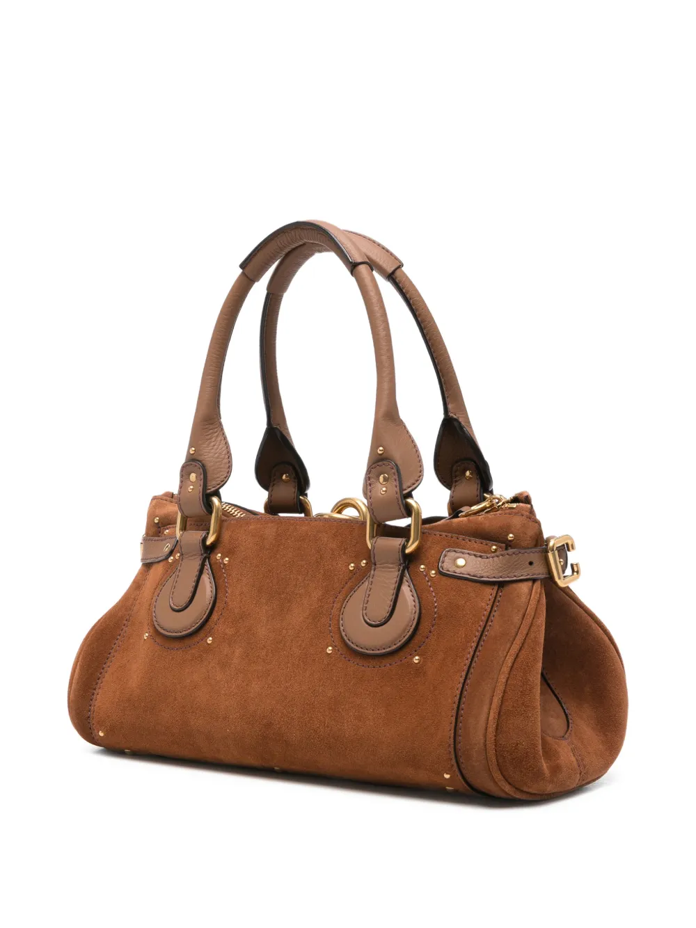 Chloé Paddington suède en leren tas Bruin