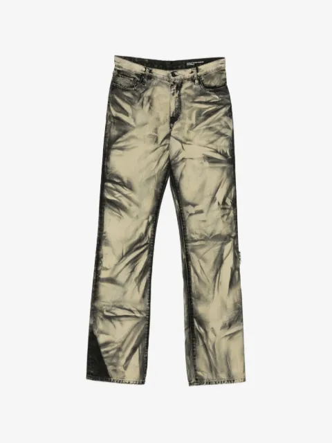 Off-White jeans con efecto lavado ácido