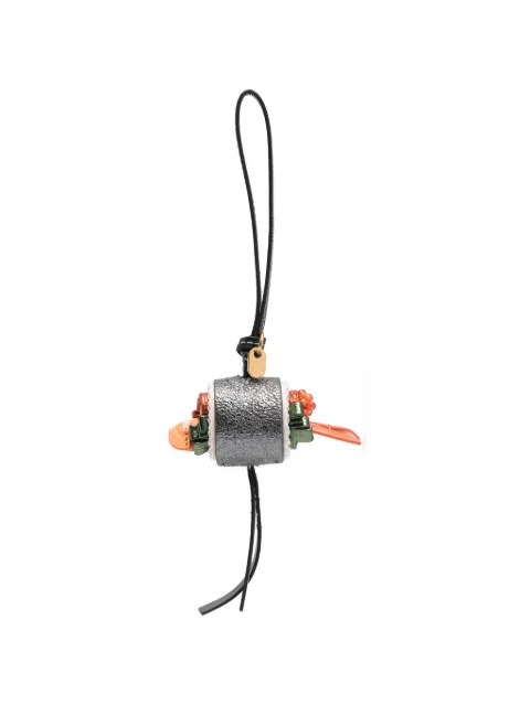 Anya Hindmarch sushi-motif metallic bag charm
