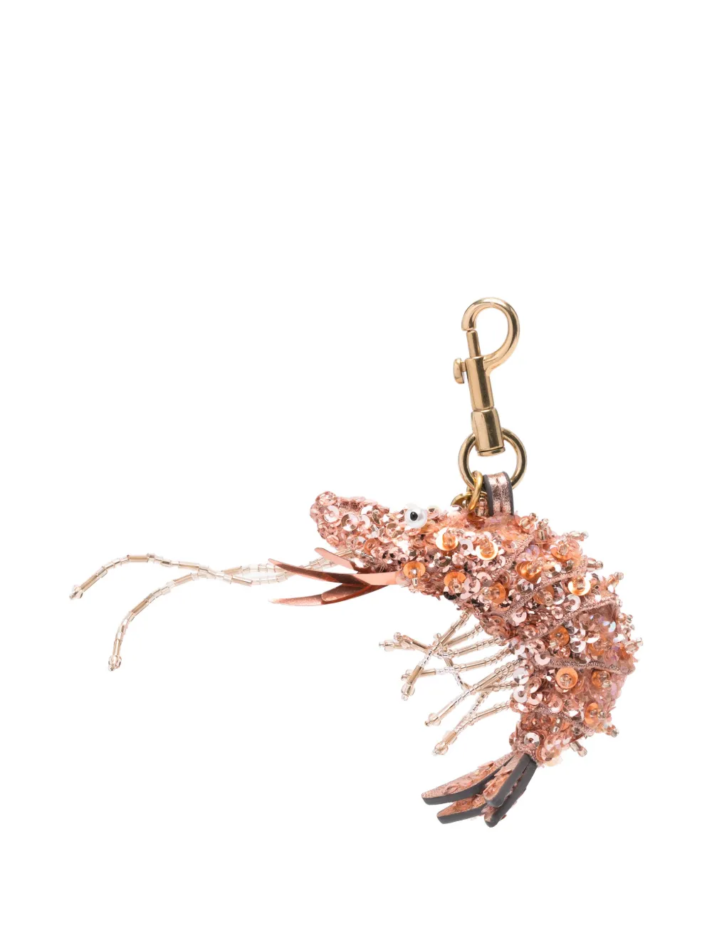 Anya Hindmarch sequin-embellished shrimp keyring - Rosa