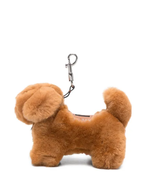 Anya Hindmarch Schlüsselanhänger mit Shearling-Hundeform
