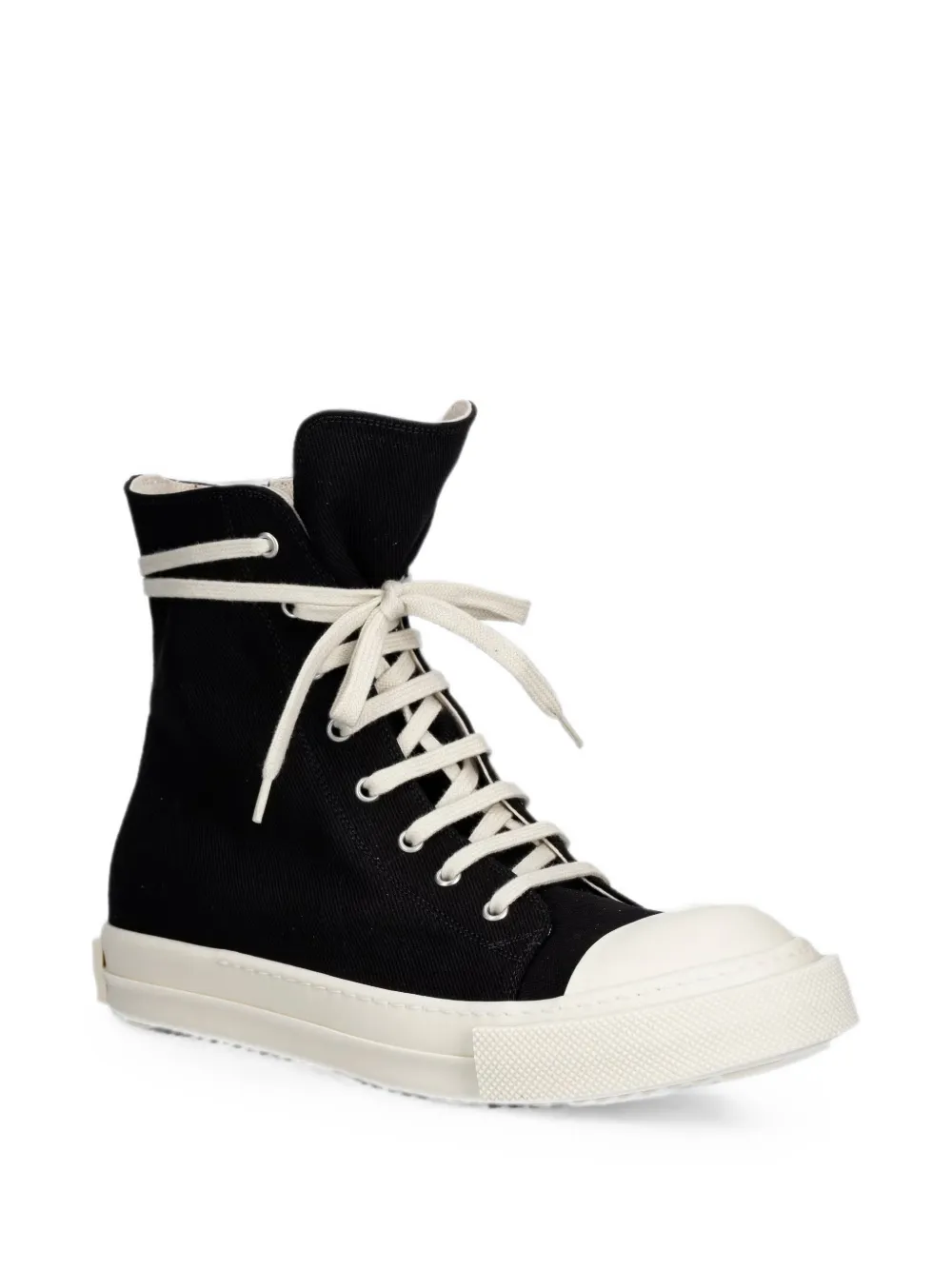 Rick Owens DRKSHDW lace-up zip-fastening sneakers Zwart