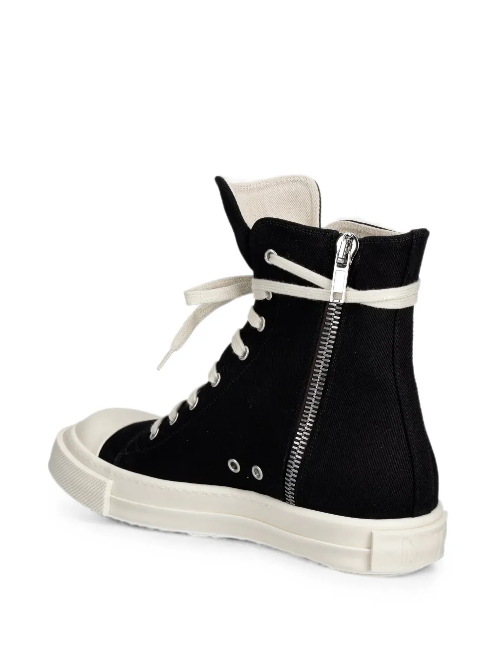 Rick Owens DRKSHDW lace-up zip-fastening sneakers Zwart