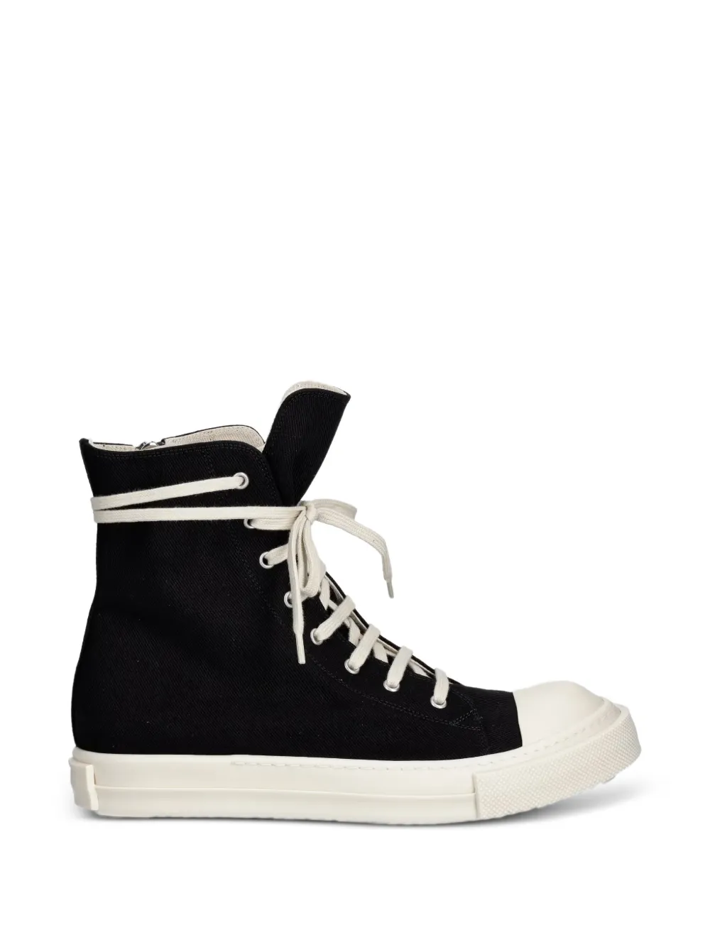 Rick Owens DRKSHDW lace-up zip-fastening sneakers - Black