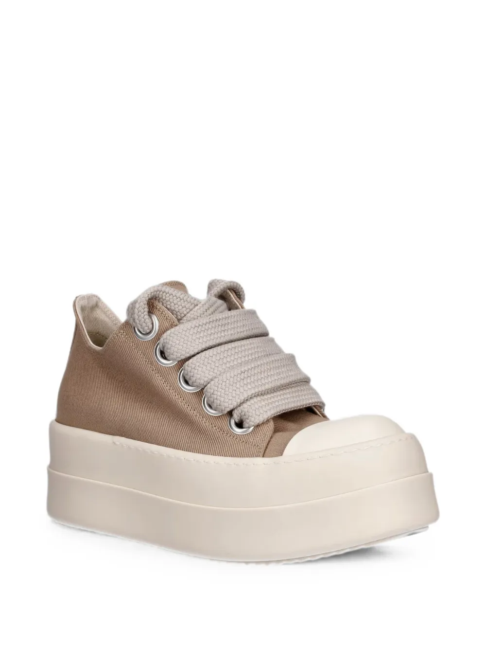 Rick Owens DRKSHDW chunky-sole lace-up sneakers Beige