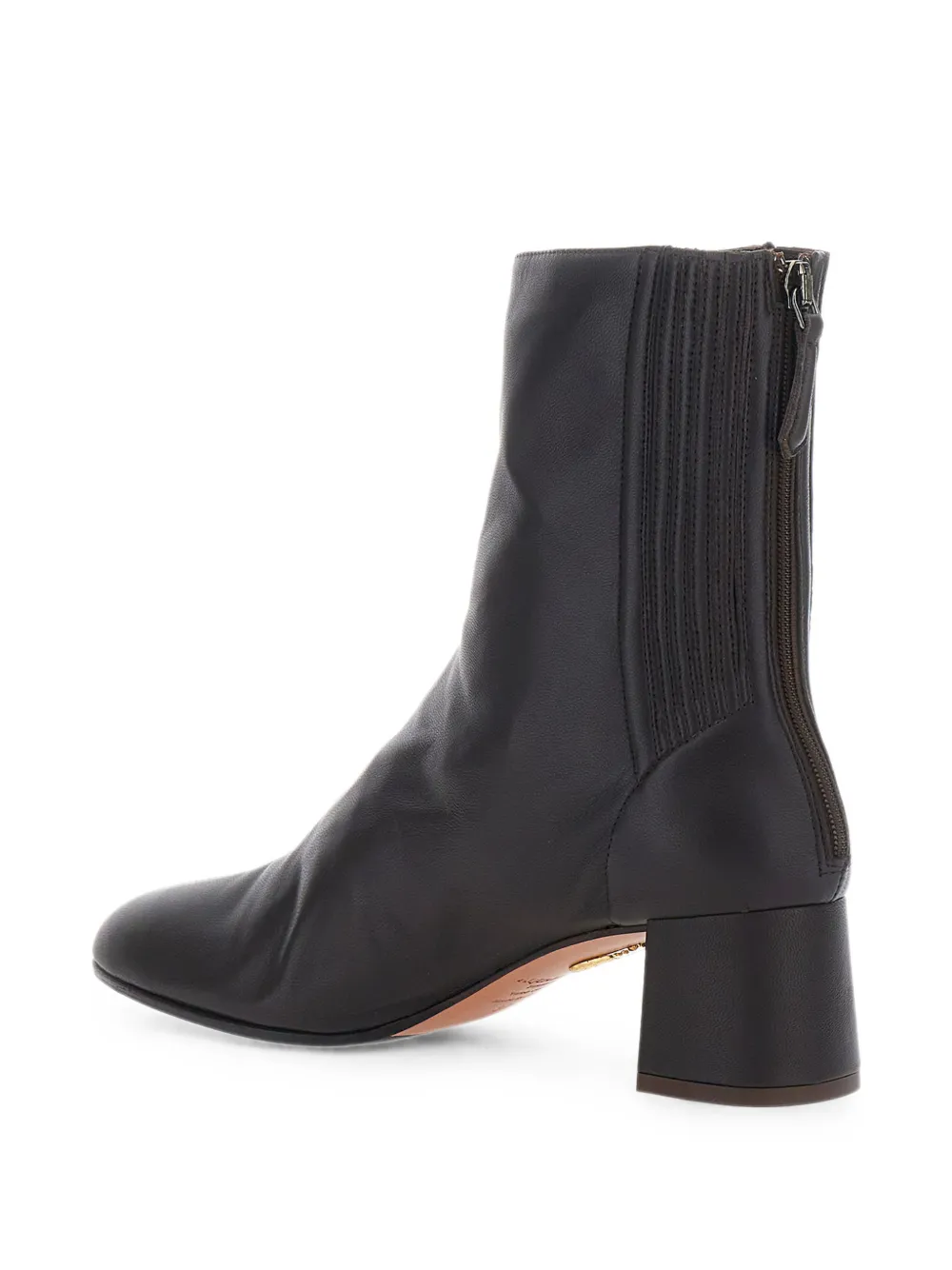 Aquazzura rear-zip ribbed-panel ankle boots Bruin