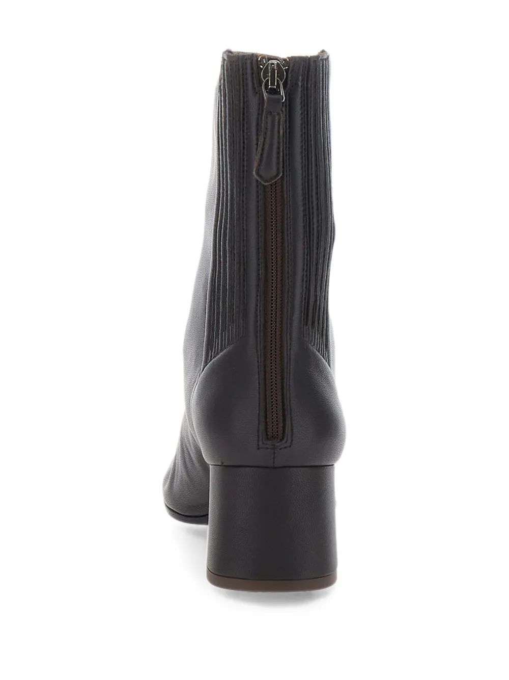 Aquazzura rear-zip ribbed-panel ankle boots Bruin