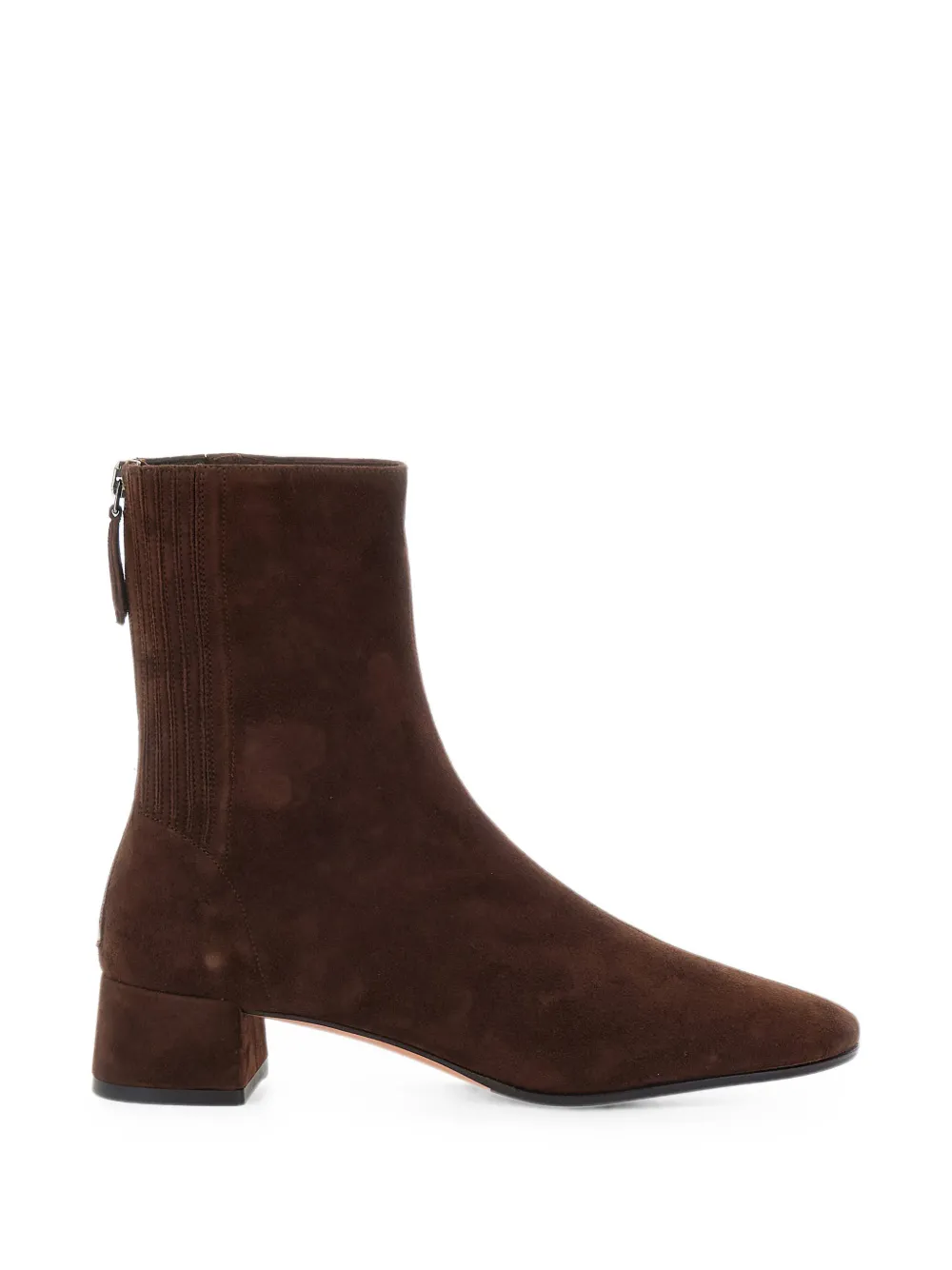 Aquazzura Saint Honore Almond-toe Ankle Boots In Brown