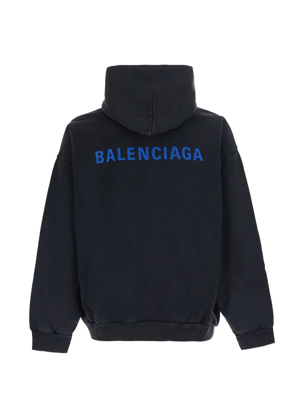 Balenciaga Hoodie met geborduurd logo Zwart