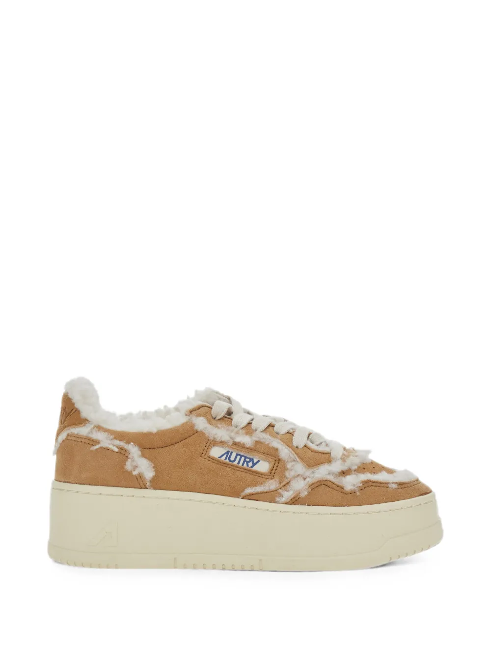 Autry shearling-trim platform sneakers Bruin